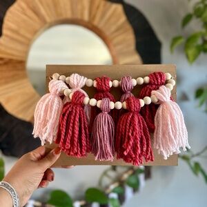 Handcrafted Tassel Garland - Pink and Red